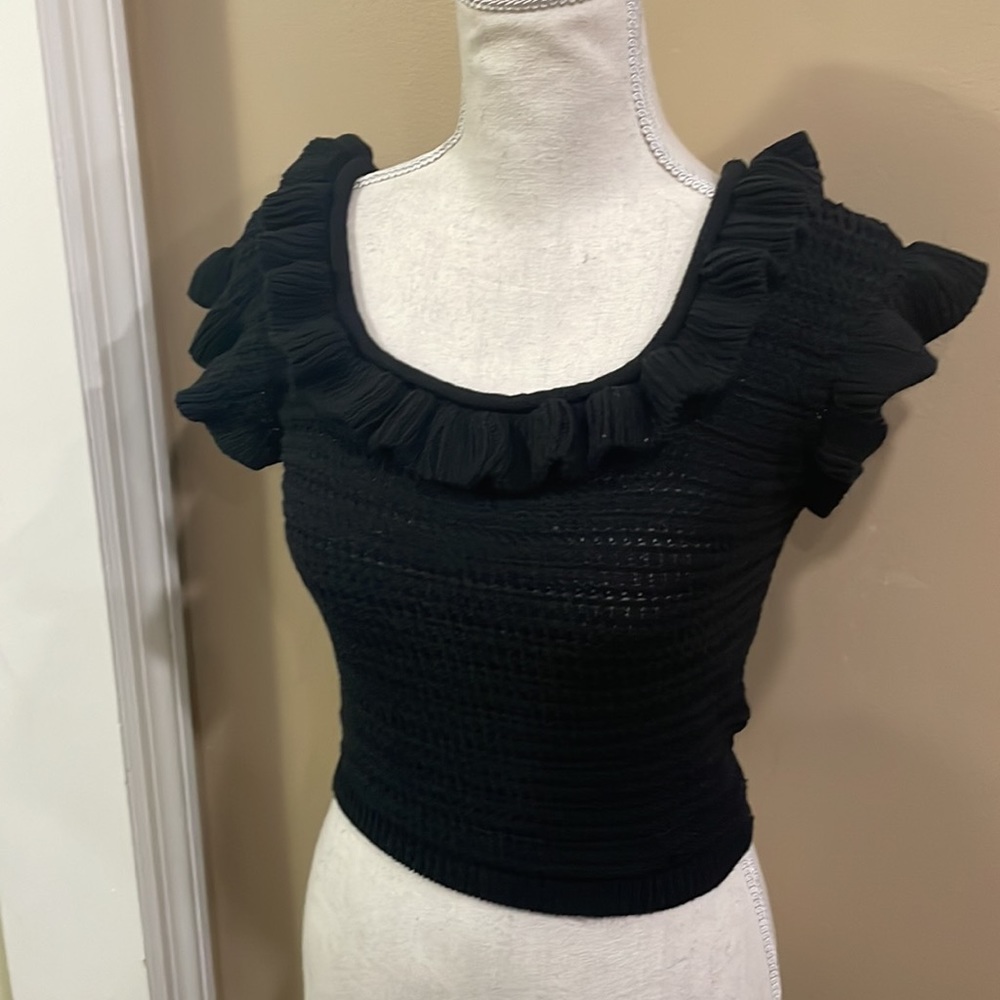 H&M NWT Knot Ruffle Top - Picture 4 of 12